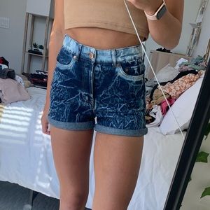 high waisted jean shorts